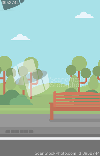 Image of Background of park with bench.