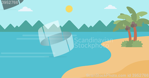 Image of Background of tropical beach and sea.