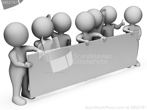 Image of Characters Copyspace Means Display Sign And Render 3d Rendering