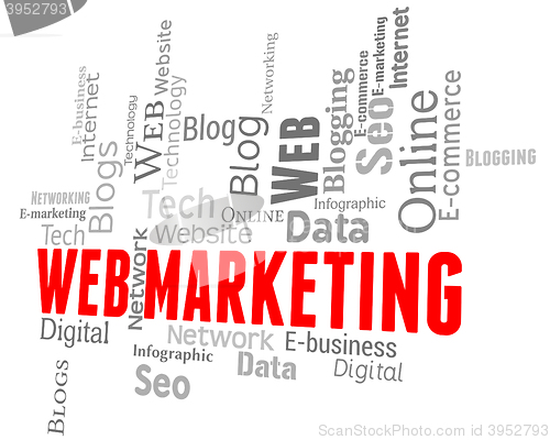 Image of Web Marketing Represents Search Engine And E-Marketing