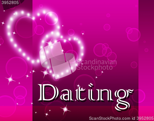 Image of Dating Hearts Represents Romantic Romance And Sweetheart