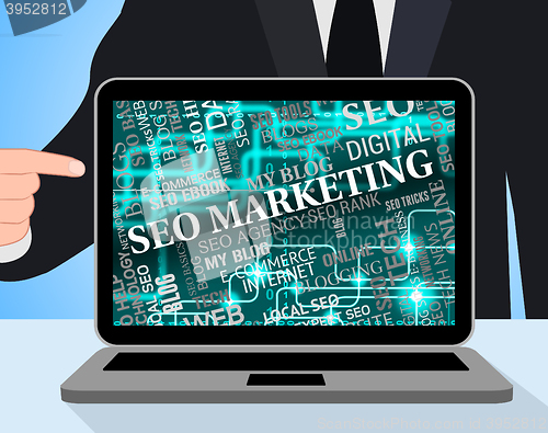 Image of Seo Marketing Indicates Search Engines And Advertising