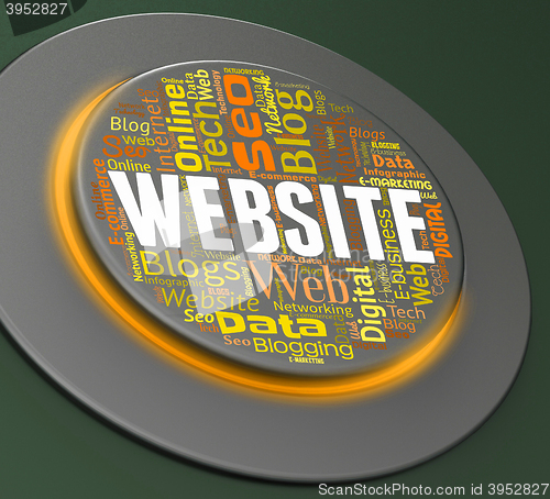 Image of Website Button Represents Sites Www And Websites