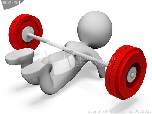 Image of Gym Weak Shows Physical Activity And Complication 3d Rendering