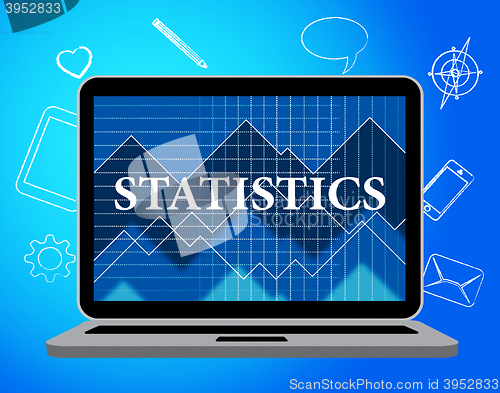 Image of Statistics Online Represents Web Site And Analysing