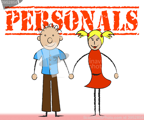 Image of Personals Couple Means Looking Classified And Friendship