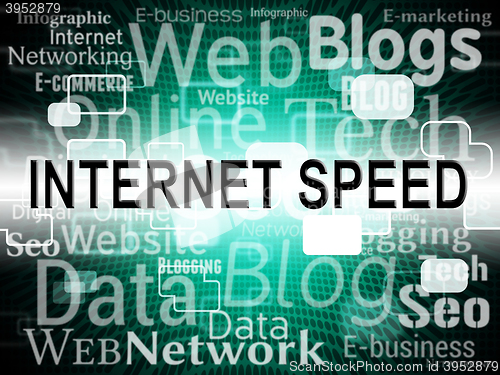 Image of Internet Speed Represents Velocity Upload And Websites