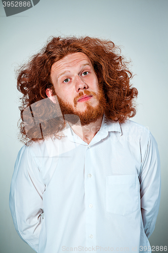 Image of The young man looking aside