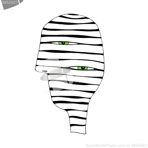Image of Abstract striped head