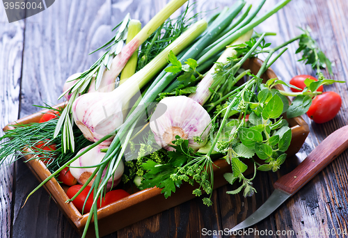 Image of garlic and aroma herb