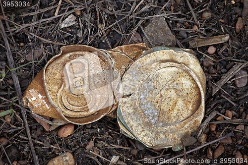 Image of Crumpled beer can