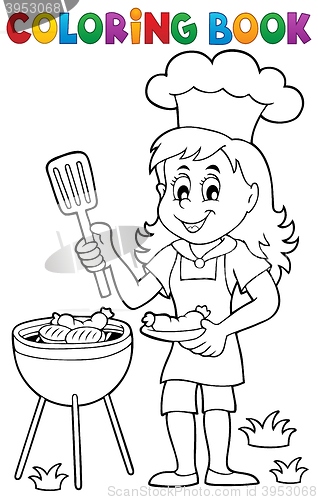 Image of Coloring book barbeque theme 2