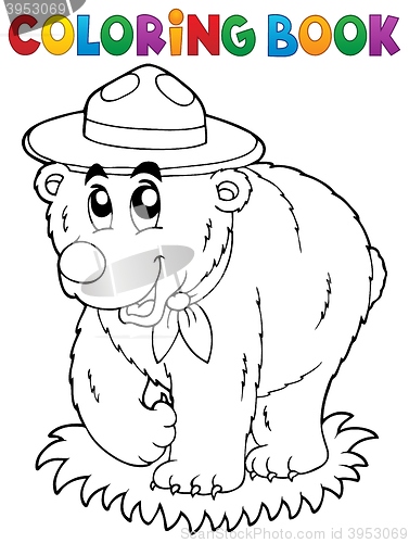 Image of Coloring book happy scout bear