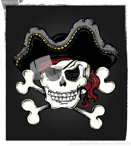 Image of Vintage pirate skull theme 3