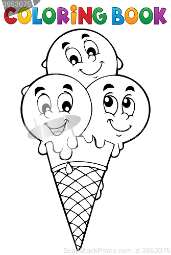 Image of Coloring book ice cream 1