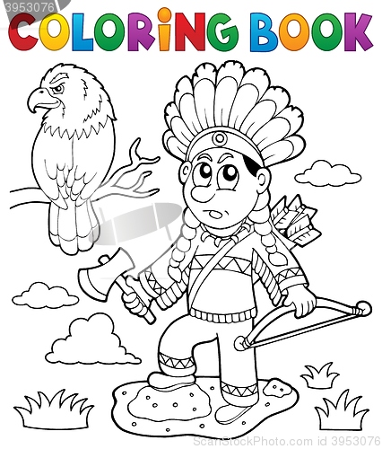 Image of Coloring book Indian theme image 2