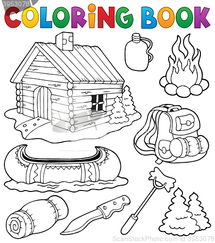 Image of Coloring book outdoor objects collection