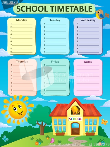 Image of Weekly school timetable theme 2