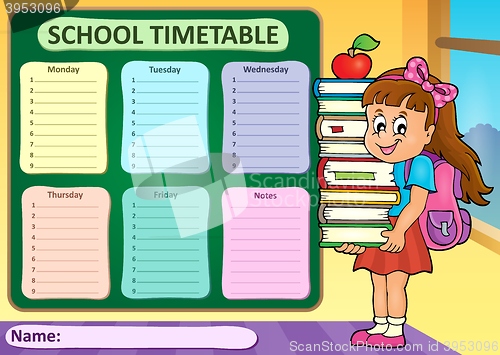 Image of Weekly school timetable theme 4