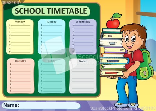 Image of Weekly school timetable theme 3