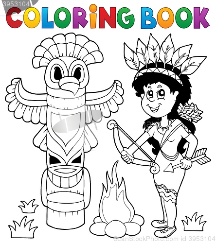 Image of Coloring book Indian theme image 4