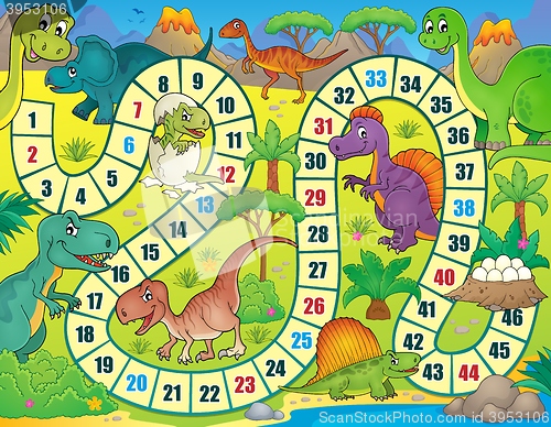 Image of Board game with dinosaur theme 1
