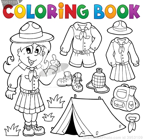 Image of Coloring book scout thematics 1