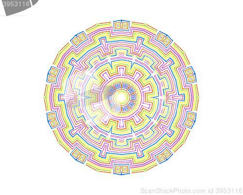 Image of Abstract colorful concentric pattern