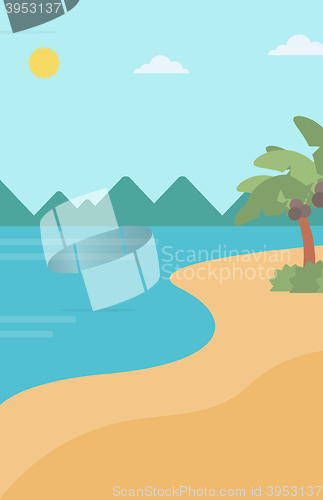 Image of Background of tropical beach and sea.