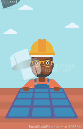 Image of Constructor with solar panel.