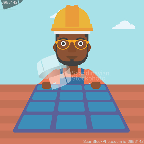 Image of Constructor with solar panel.