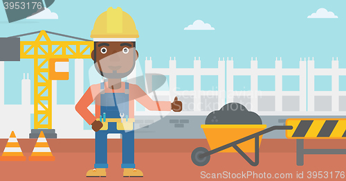 Image of Builder showing thumbs up.