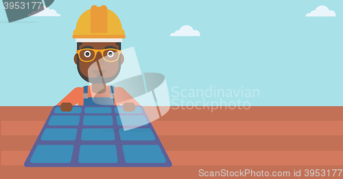 Image of Constructor with solar panel.