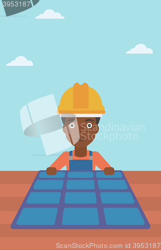 Image of Constructor with solar panel.