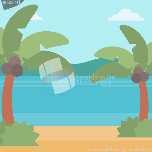 Image of Background of tropical beach and sea.