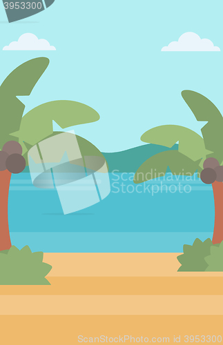 Image of Background of tropical beach and sea.