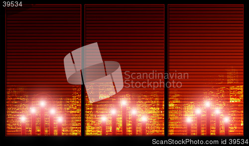 Image of Window background series. Christmas candles