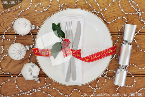 Image of Decorative Christmas Table Setting