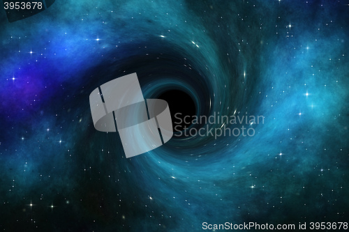 Image of deep space black hole