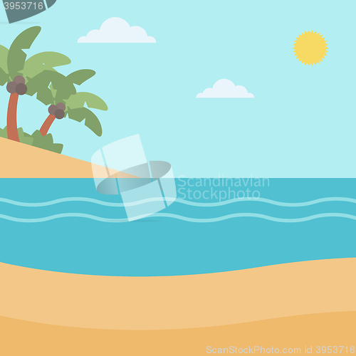 Image of Background of tropical beach and sea.