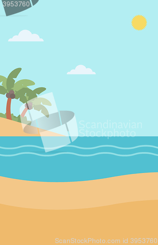 Image of Background of tropical beach and sea.