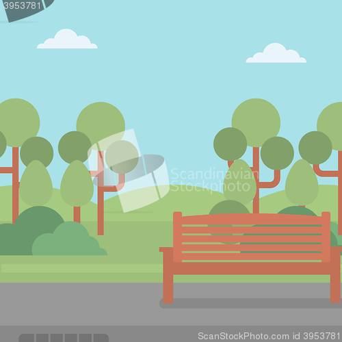 Image of Background of park with bench.