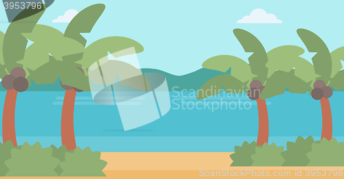 Image of Background of tropical beach and sea.