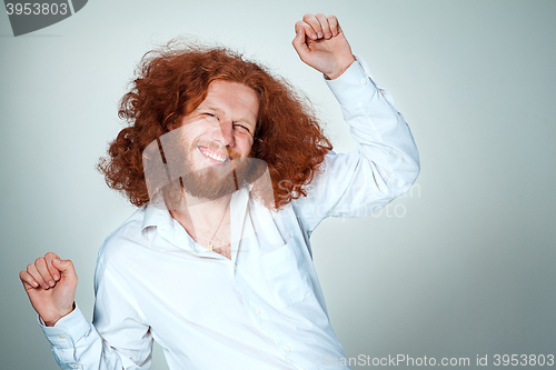 Image of The young man looking at camera