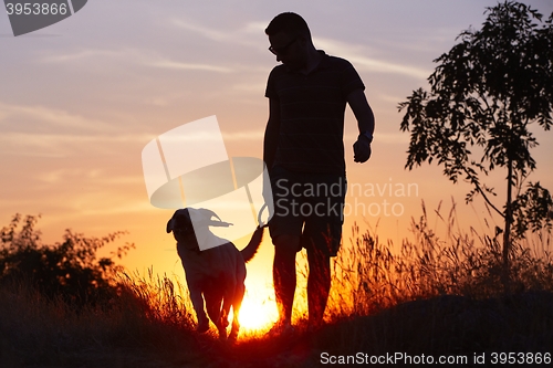 Image of Man with dog