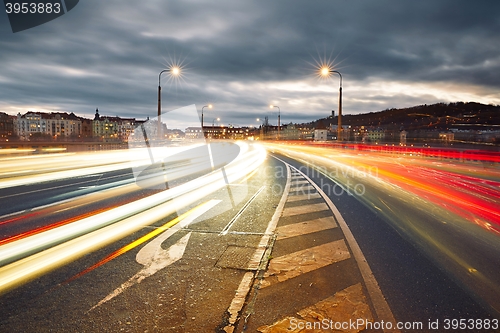 Image of Night traffic in the city