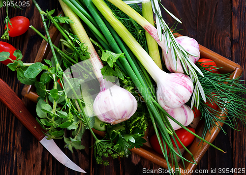 Image of garlic and aroma herb