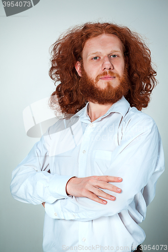 Image of The young man looking at camera