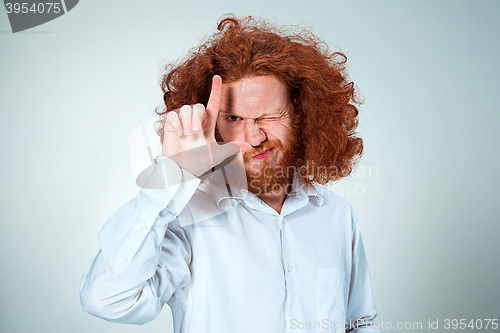 Image of The young man looking at camera