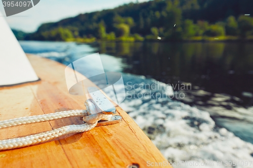 Image of Detail of the floating boat